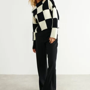 magasin Gina Tricot Faye Knitted Sweater Black/white 6