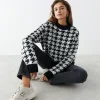 Gina Tricot Lina Knitted Sweater Dogtooth styles dernier cri 8