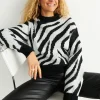 Gina Tricot Lina Knitted Sweater Zebra pas cher 8