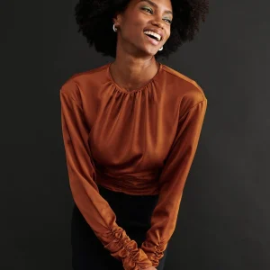 Gina Tricot Jonna Blouse Bombay Brown De super promotions disponibles 6