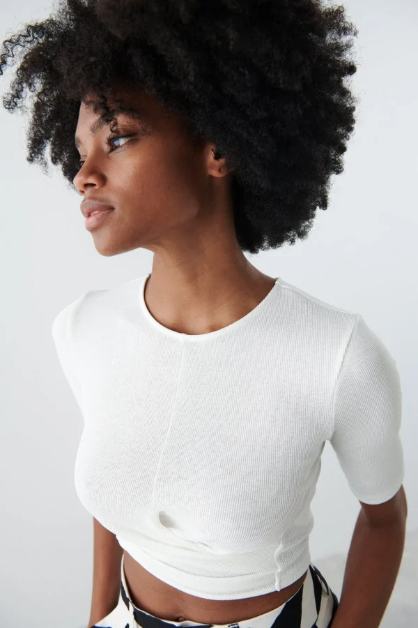 Gina Tricot Pixi Top Offwhite guranteed de qualité 3
