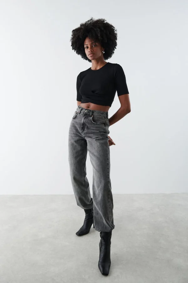 Gina Tricot Pixi Top Black Officielle 3