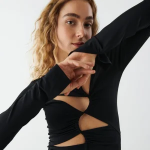 Gina Tricot Nava Cutout Top Black dernières 6