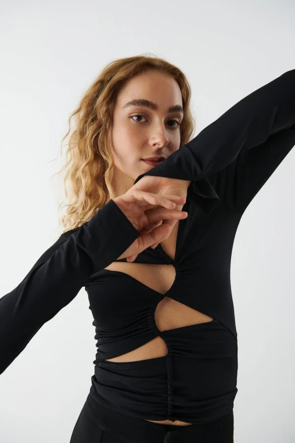 Gina Tricot Nava Cutout Top Black dernières 3
