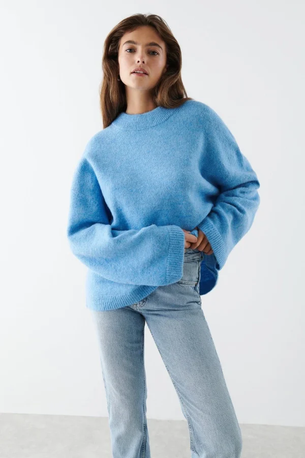 Gina Tricot Tindra Knitted Sweater Blue à prix d'occasion 1