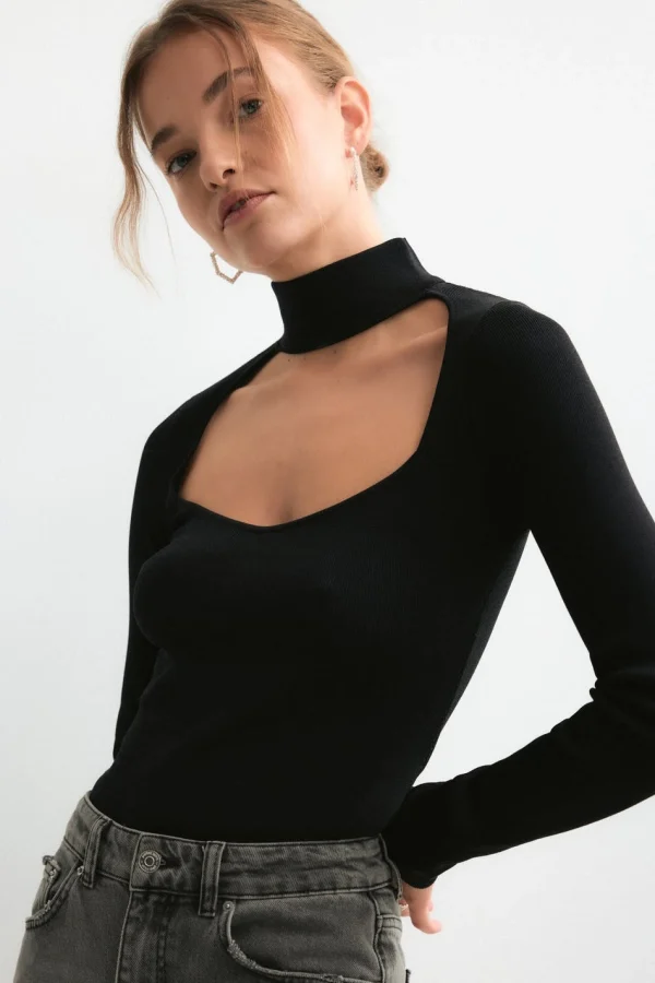 Top ventes Gina Tricot Freya Knitted Top Black 1