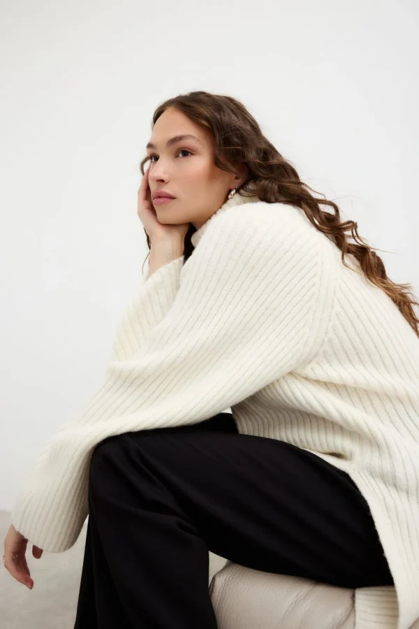 Gina Tricot Jessa Knitted Sweater Offwhite grande surprise 3