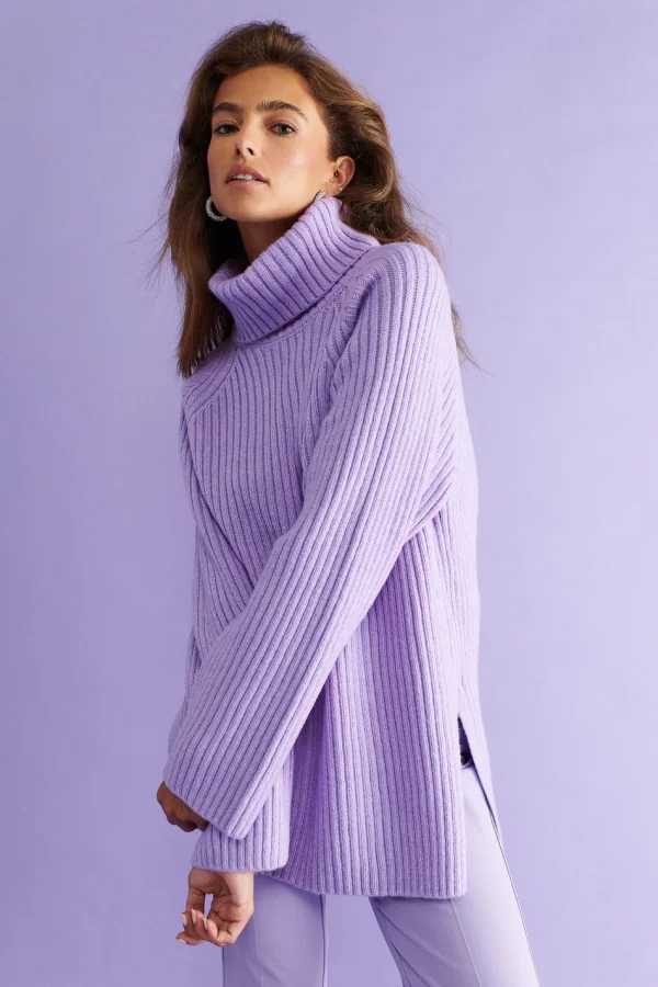 Achat Gina Tricot Jessa Knitted Sweater Violet 1