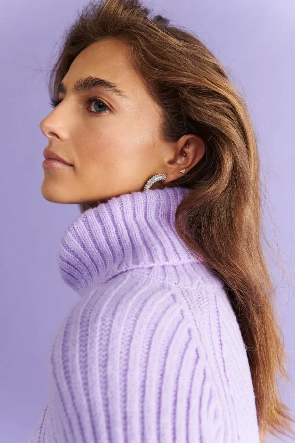 Achat Gina Tricot Jessa Knitted Sweater Violet 3