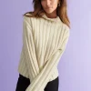 achat Gina Tricot Hanni Knitted Sweater Almond Milk 7