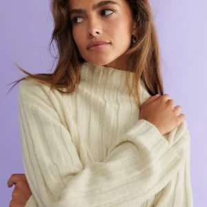 achat Gina Tricot Hanni Knitted Sweater Almond Milk 6