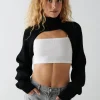Gina Tricot Vira Knitted Top Black boutique 8