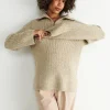 pas cher en vente Gina Tricot Ariana Knitted Sweater Beige Melange 10