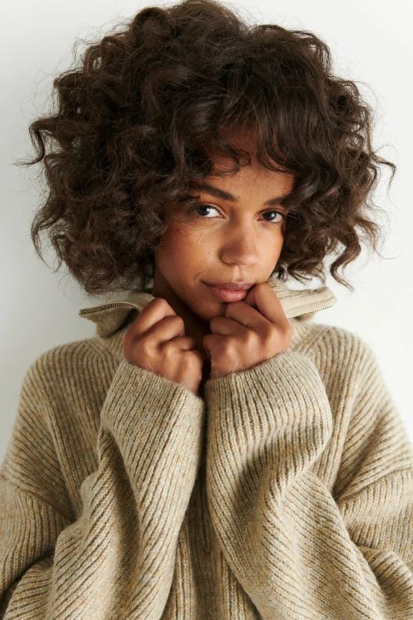 pas cher en vente Gina Tricot Ariana Knitted Sweater Beige Melange 3