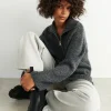Gina Tricot Ariana Knitted Sweater Dk Grey Melange Service Clients Dédié 10