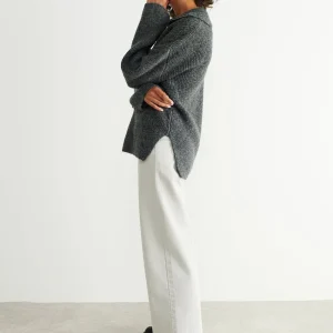 Gina Tricot Ariana Knitted Sweater Dk Grey Melange Service Clients Dédié 6