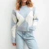 Gina Tricot Matilda Knitted Sweater Zen Blue france 8
