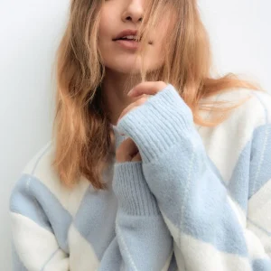 Gina Tricot Matilda Knitted Sweater Zen Blue france 6