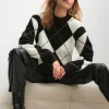 Gina Tricot Matilda Knitted Sweater Black/white dernière tendance 10