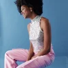 en ligne officielle Gina Tricot Nima Sequin Top Silver 10