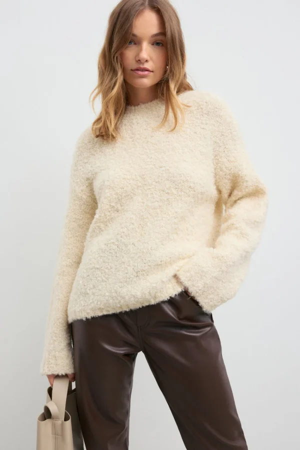 grossiste Gina Tricot Blenda Knitted Sweater Warm White 1