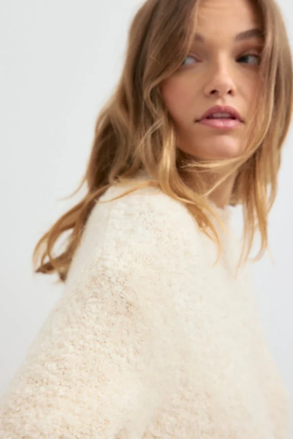 grossiste Gina Tricot Blenda Knitted Sweater Warm White 3