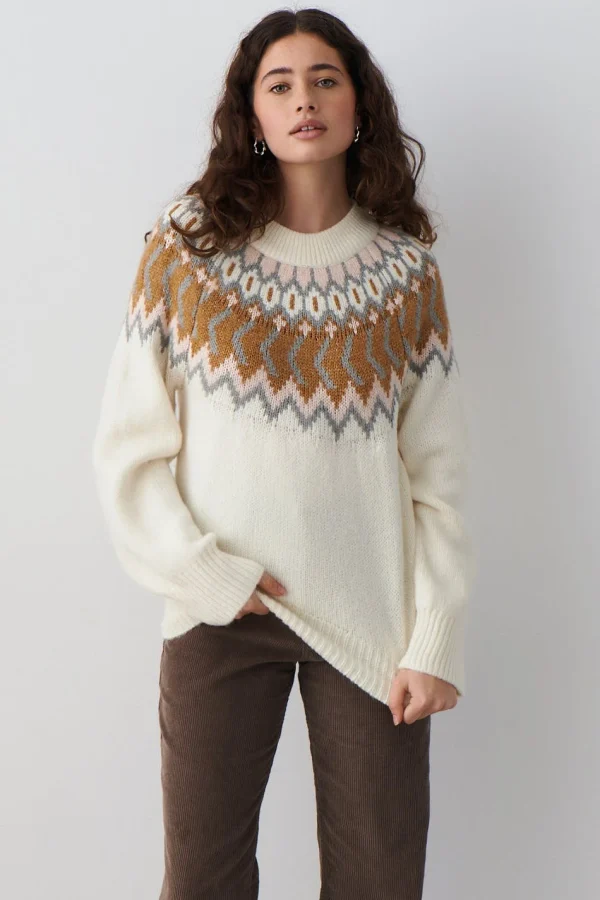Gina Tricot Armina Knitted Sweater Offwhite grand choix 3