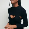 Gina Tricot Kim Knitted Top Black mode pas chere 8