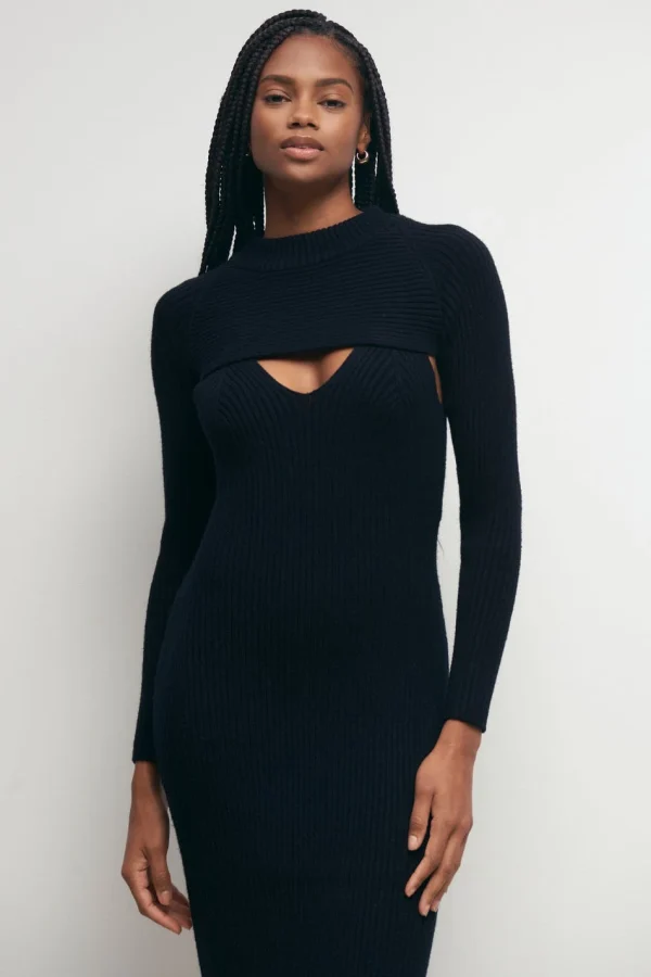 Gina Tricot Kim Knitted Top Black mode pas chere 3