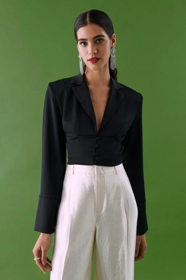 Gina Tricot Lilja Blouse Black Protections acheteurs 1