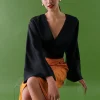 Gina Tricot Juniper Blouse Black grand choix 10