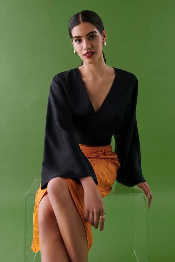 Gina Tricot Juniper Blouse Black grand choix 1