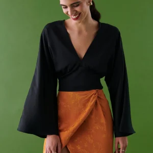 Gina Tricot Juniper Blouse Black grand choix 6