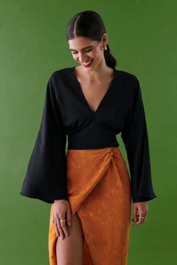 Gina Tricot Juniper Blouse Black grand choix 3