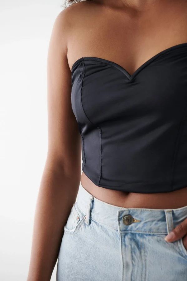 à prix très bas Gina Tricot Deep V Corset Black 3