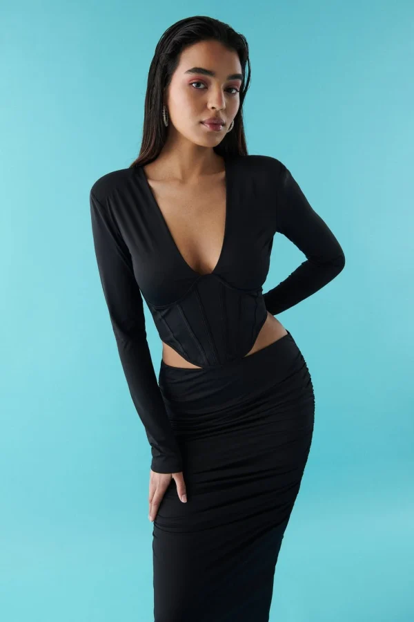 Gina Tricot Carla Top Black magasin pour 3