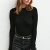 Gina Tricot Bea Knitted Top Black vente en ligne pas cher 10