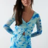 Gina Tricot Noya Mesh Top Tiedye/blue site pas cher 10