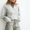 de garantie authentique Gina Tricot Celina Knitted Cardigan Lt Grey Melange 10