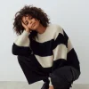 Gina Tricot Willow Knitted Sweater Black/beige boutiqued en ligne 8