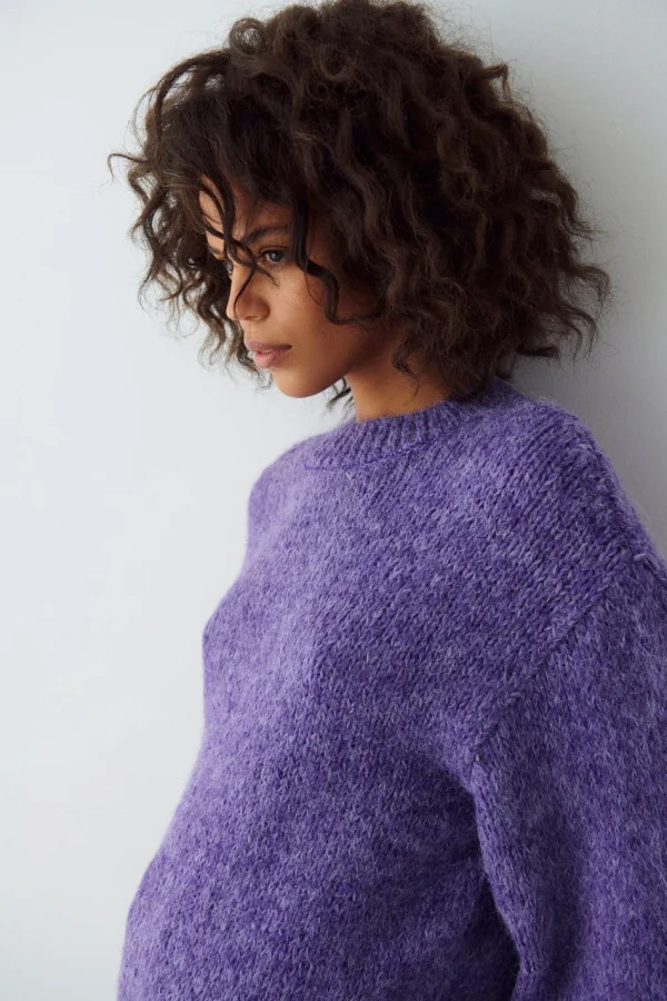 Gina Tricot Willow Knitted Sweater Prism Violet mode 1