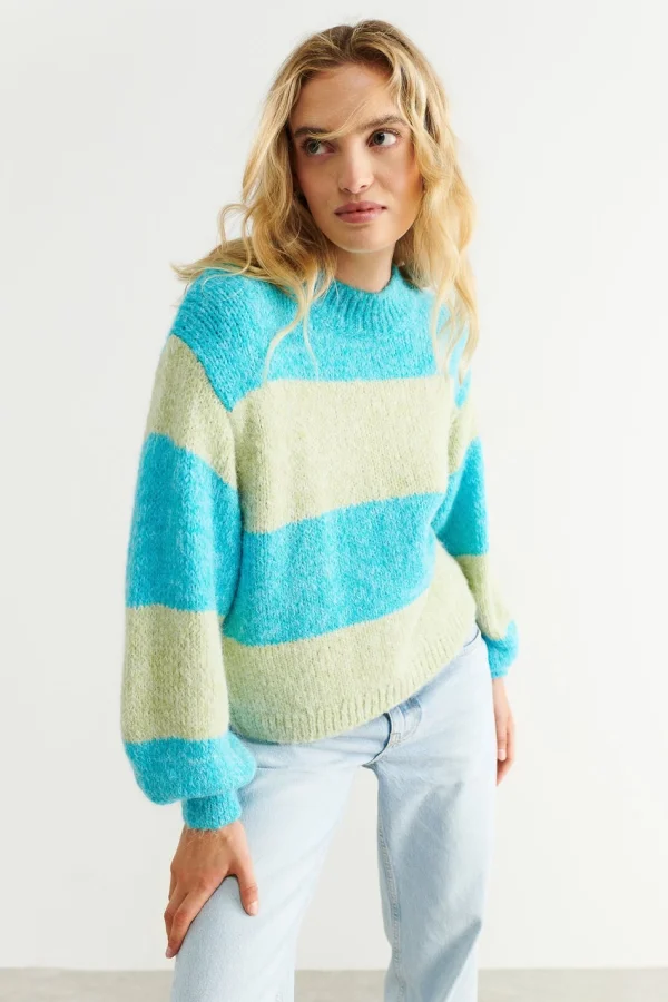Neuve avec étiquette Gina Tricot Willow Knitted Sweater Blue 1