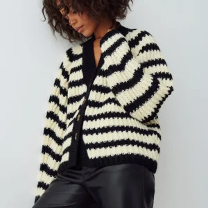 Meilleur Prix Gina Tricot Tora Knitted Cardigan Multi Stripe 6