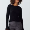 ﻿soldes Gina Tricot Ingeborg Knitted Top Black 10