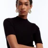 Gina Tricot Kajsa Knitted Top Black l'unique style 10