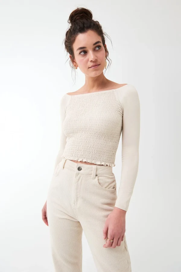 en ligne vente Gina Tricot Kimmy Off Shoulder Top Moonbeam 1