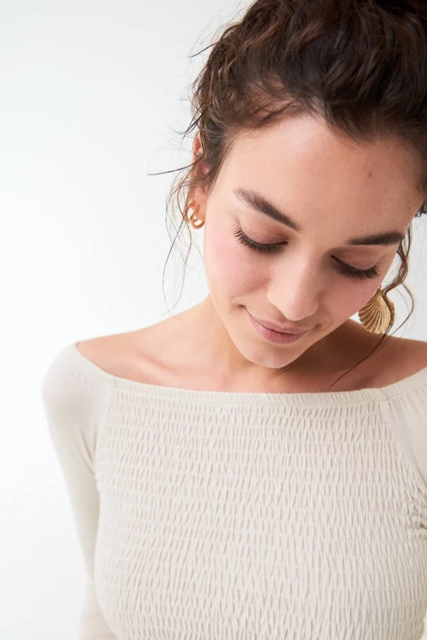 en ligne vente Gina Tricot Kimmy Off Shoulder Top Moonbeam 3