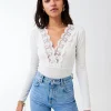le grand escompte Gina Tricot Julie Top Offwhite 8