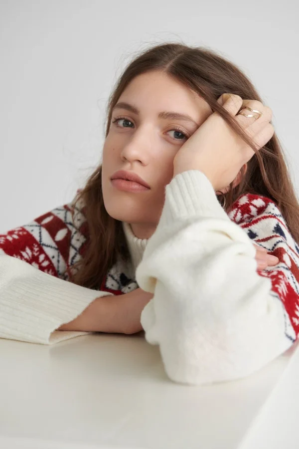Gina Tricot Audrey Knitted Sweater So Red site en ligne 3