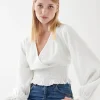 Gina Tricot Jane Smock Top Offwhite vente luxe pas cher 10